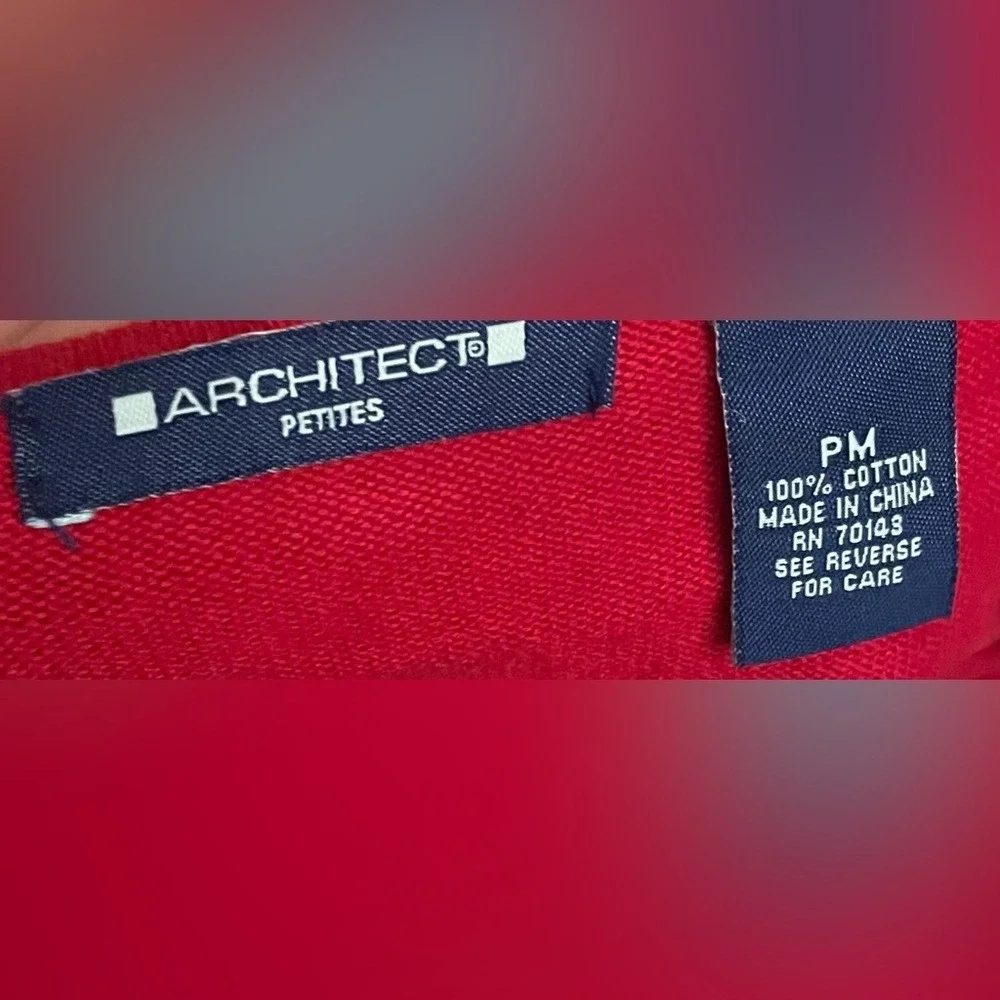 Architect- Women's Vibrant Red‎ Button-Down Shirt Size PM